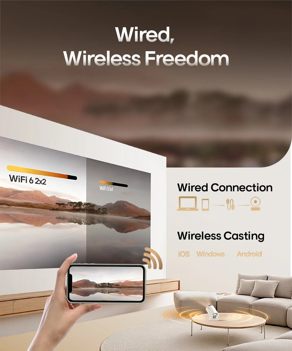 Cinematic Lumina Velvet Projector Portable Home Theater™